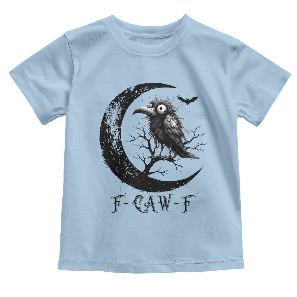 Funny Raven Bird Toddler T Shirt F Caw F Joke Moon Sarcastic Humor Art - Wonder Print Shop