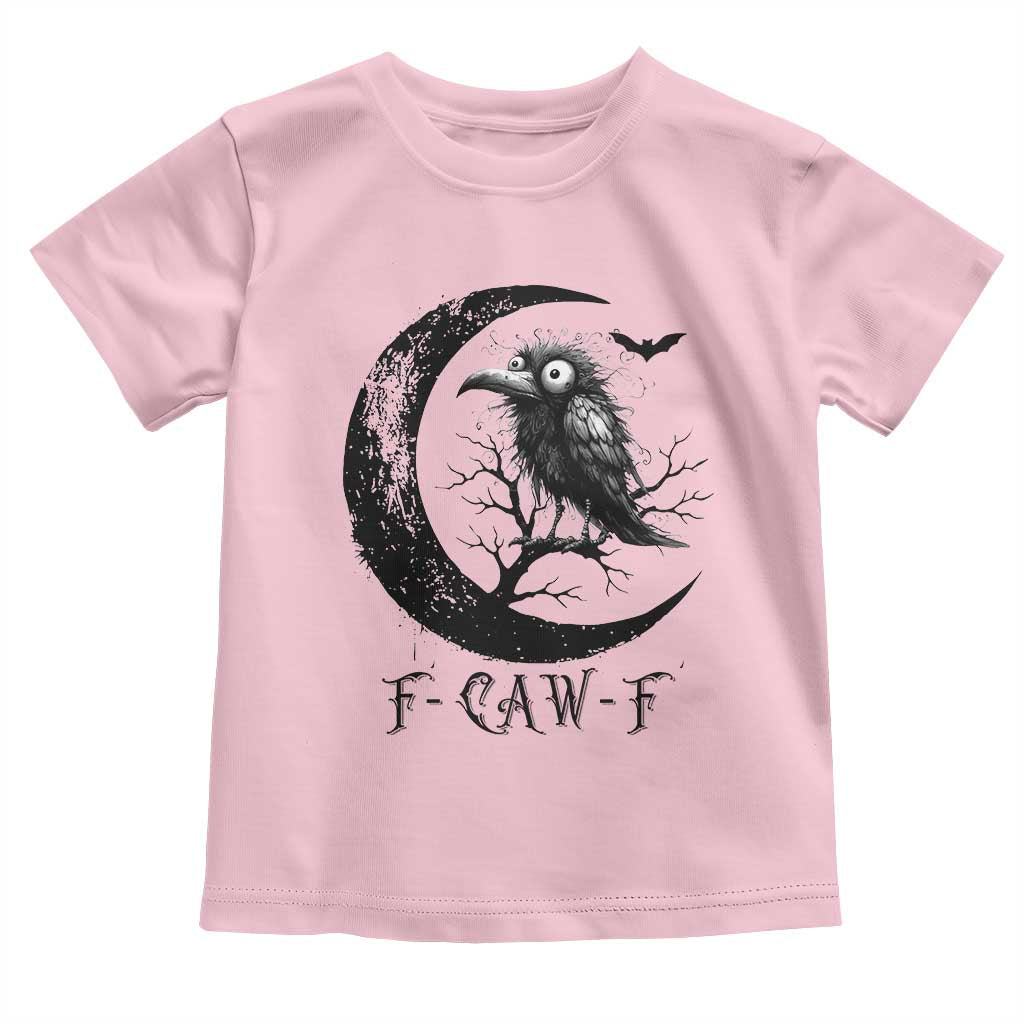 Funny Raven Bird Toddler T Shirt F Caw F Joke Moon Sarcastic Humor Art - Wonder Print Shop