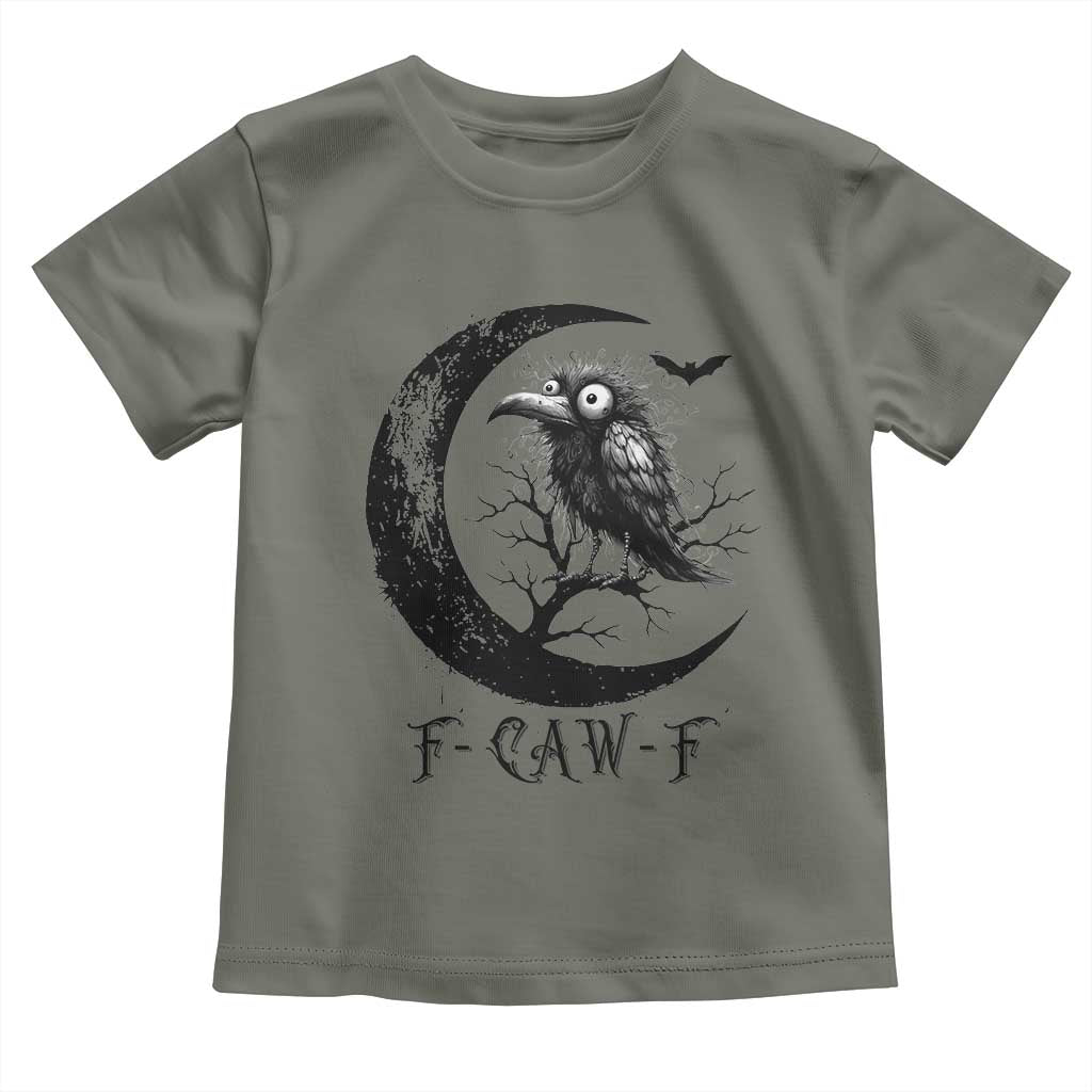 Funny Raven Bird Toddler T Shirt F Caw F Joke Moon Sarcastic Humor Art - Wonder Print Shop