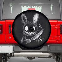 Funny Creepy Bunny With Knife Spare Tire Cover Cute Horror Aesthetic - Wonder Print Shop