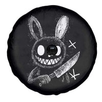Funny Creepy Bunny With Knife Spare Tire Cover Cute Horror Aesthetic - Wonder Print Shop