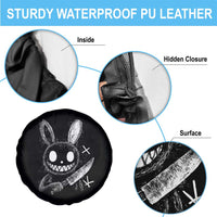 Funny Creepy Bunny With Knife Spare Tire Cover Cute Horror Aesthetic - Wonder Print Shop