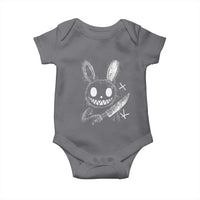Funny Creepy Bunny With Knife Baby Onesie Cute Horror Aesthetic - Wonder Print Shop