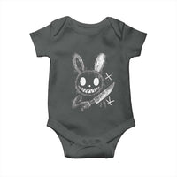 Funny Creepy Bunny With Knife Baby Onesie Cute Horror Aesthetic - Wonder Print Shop