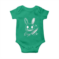 Funny Creepy Bunny With Knife Baby Onesie Cute Horror Aesthetic - Wonder Print Shop