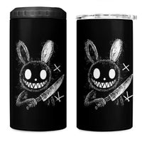 Funny Creepy Bunny With Knife 4 in 1 Can Cooler Tumbler Cute Horror Aesthetic