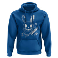 Funny Creepy Bunny With Knife Hoodie Cute Horror Aesthetic - Wonder Print Shop