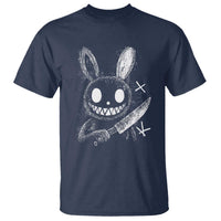 Funny Creepy Bunny With Knife T Shirt Cute Horror Aesthetic - Wonder Print Shop