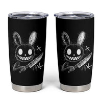 Funny Creepy Bunny With Knife Tumbler Cup Cute Horror Aesthetic