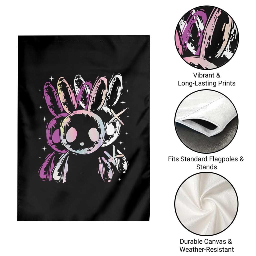 Horror Cute Bunny Rabbit Garden Flag Horror Aesthetic - Wonder Print Shop