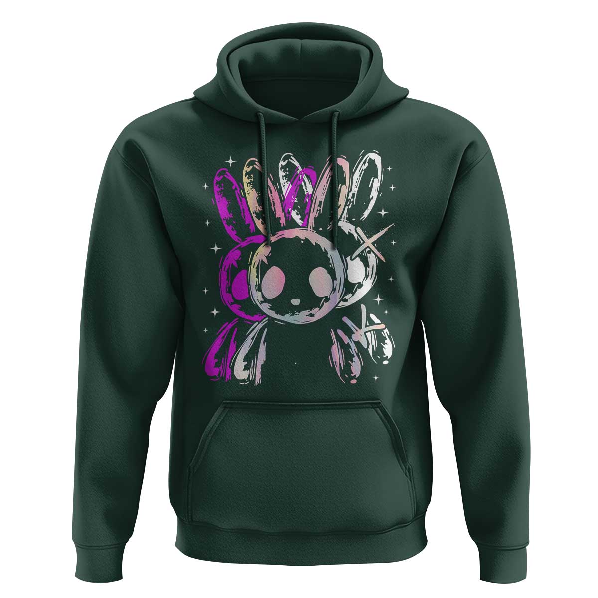 Horror Cute Bunny Rabbit Hoodie Horror Aesthetic - Wonder Print Shop