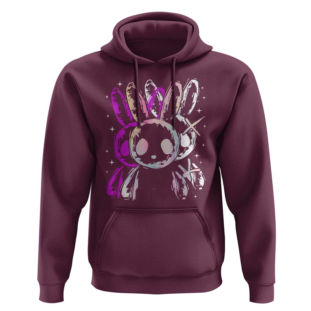 Horror Cute Bunny Rabbit Hoodie Horror Aesthetic - Wonder Print Shop