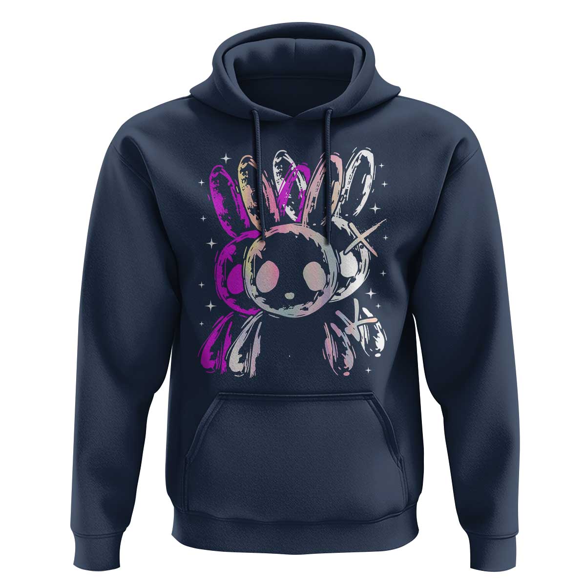 Horror Cute Bunny Rabbit Hoodie Horror Aesthetic - Wonder Print Shop