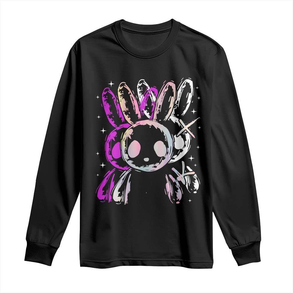 Horror Cute Bunny Rabbit Long Sleeve Shirt Horror Aesthetic - Wonder Print Shop