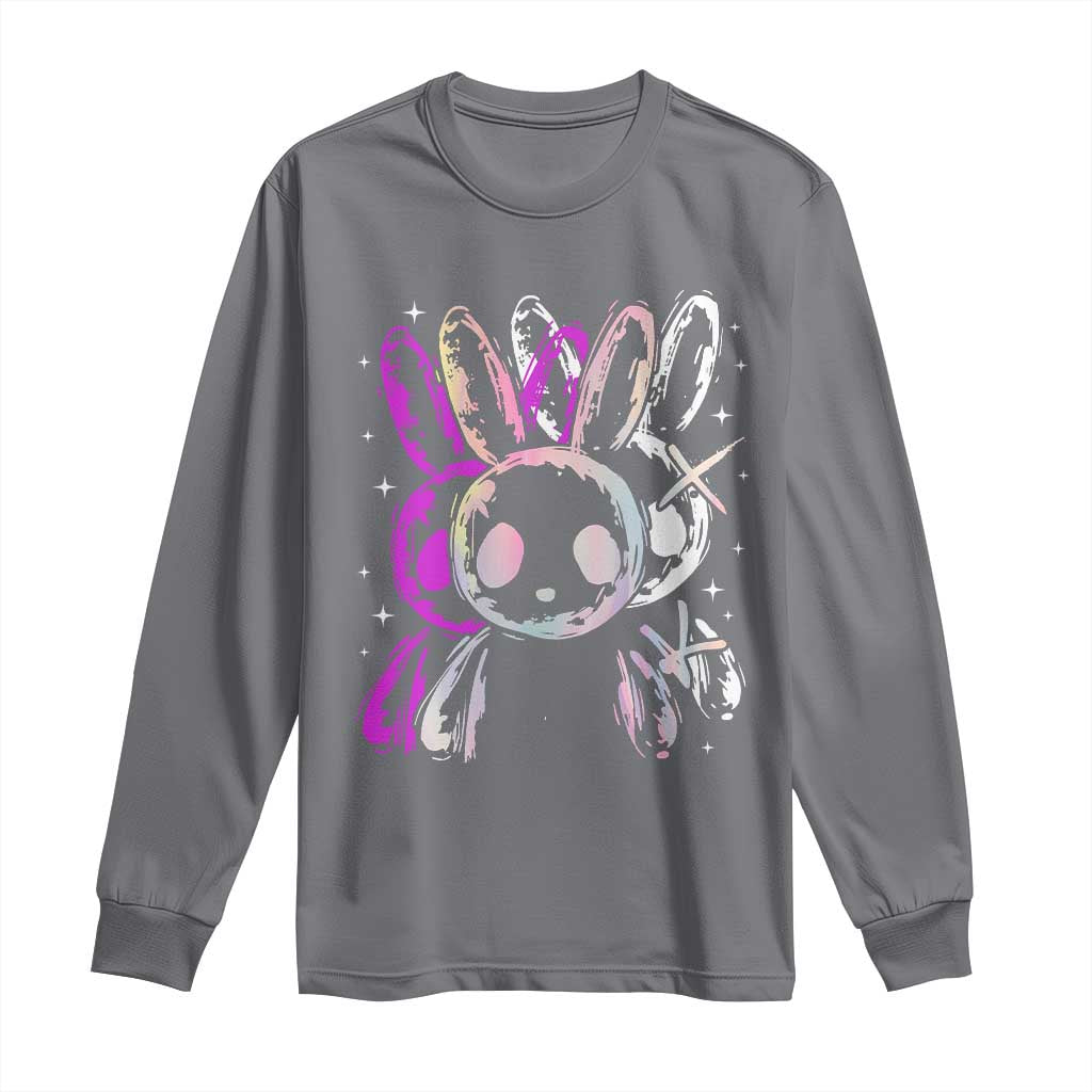 Horror Cute Bunny Rabbit Long Sleeve Shirt Horror Aesthetic - Wonder Print Shop