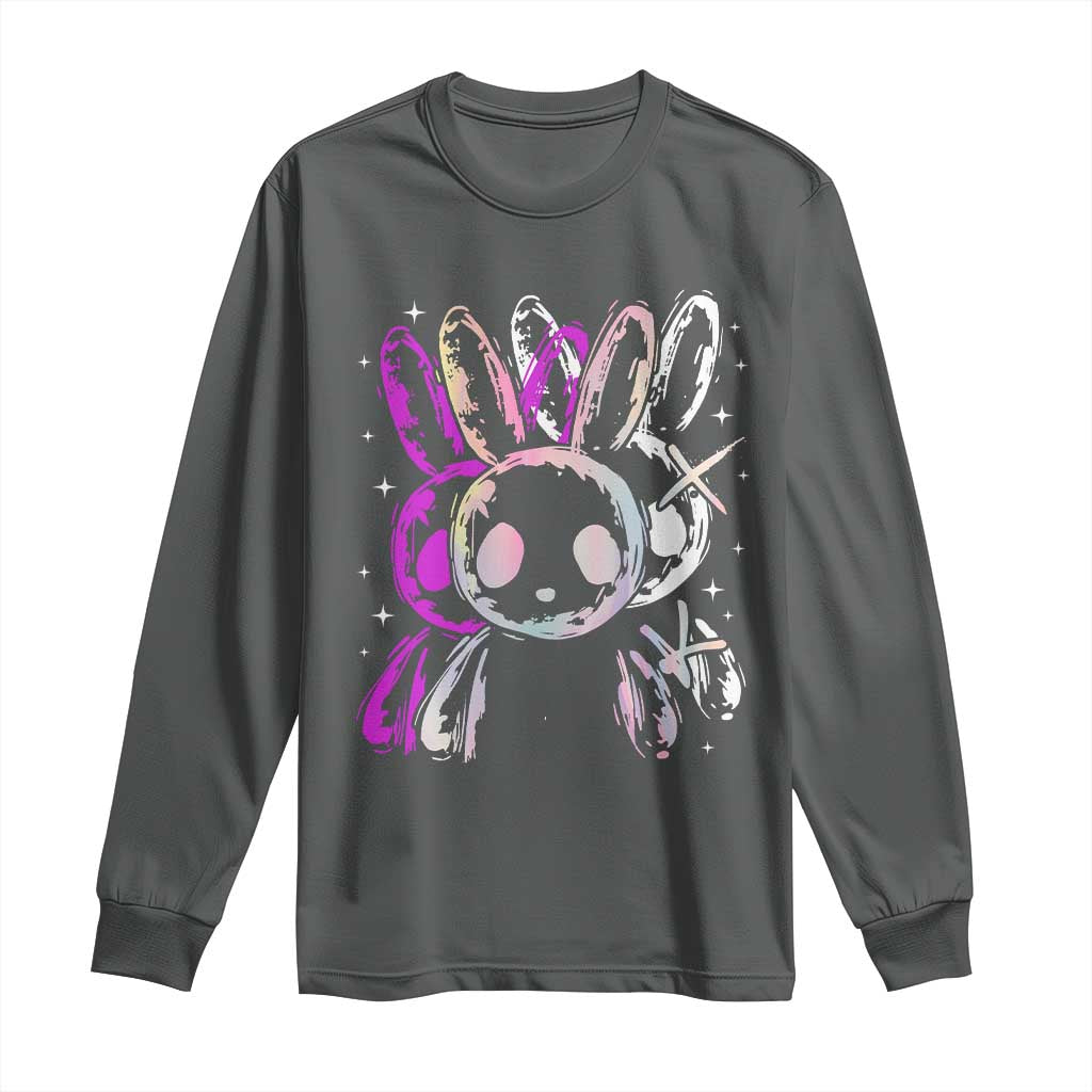 Horror Cute Bunny Rabbit Long Sleeve Shirt Horror Aesthetic - Wonder Print Shop