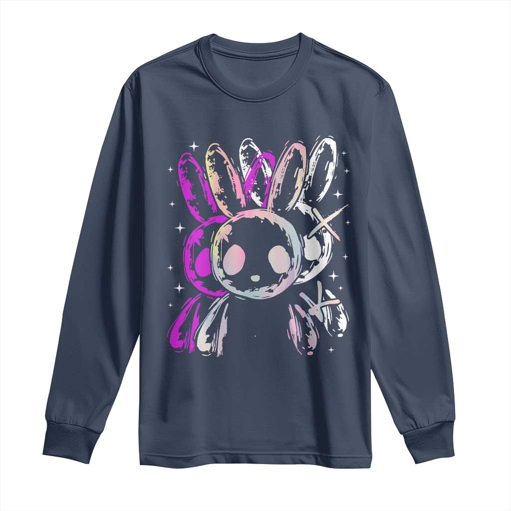 Horror Cute Bunny Rabbit Long Sleeve Shirt Horror Aesthetic - Wonder Print Shop