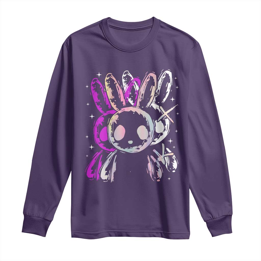 Horror Cute Bunny Rabbit Long Sleeve Shirt Horror Aesthetic - Wonder Print Shop