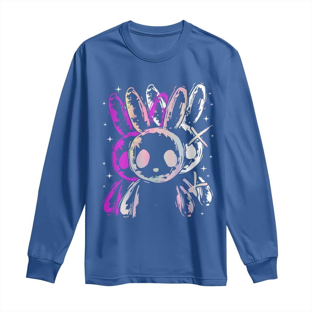 Horror Cute Bunny Rabbit Long Sleeve Shirt Horror Aesthetic - Wonder Print Shop