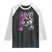 Horror Cute Bunny Rabbit Raglan Shirt Horror Aesthetic - Wonder Print Shop