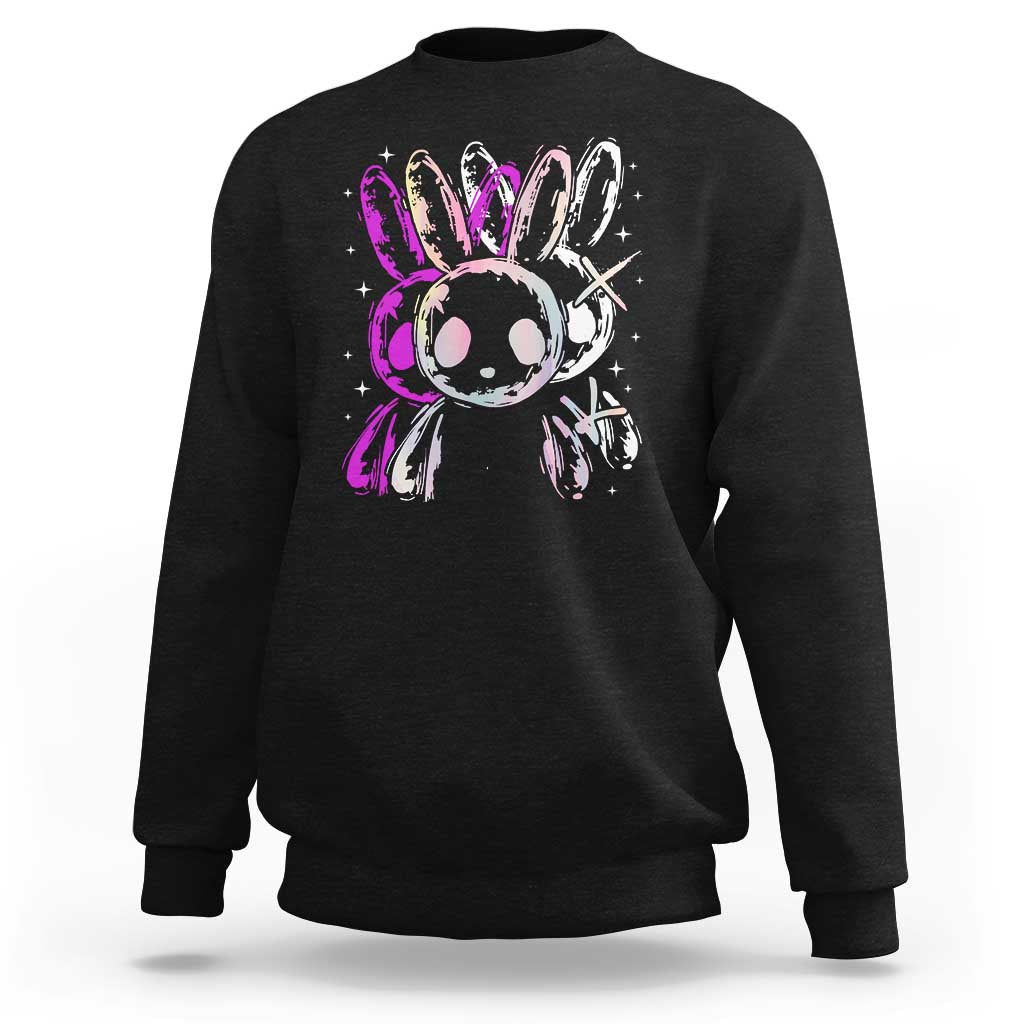Horror Cute Bunny Rabbit Sweatshirt Horror Aesthetic - Wonder Print Shop