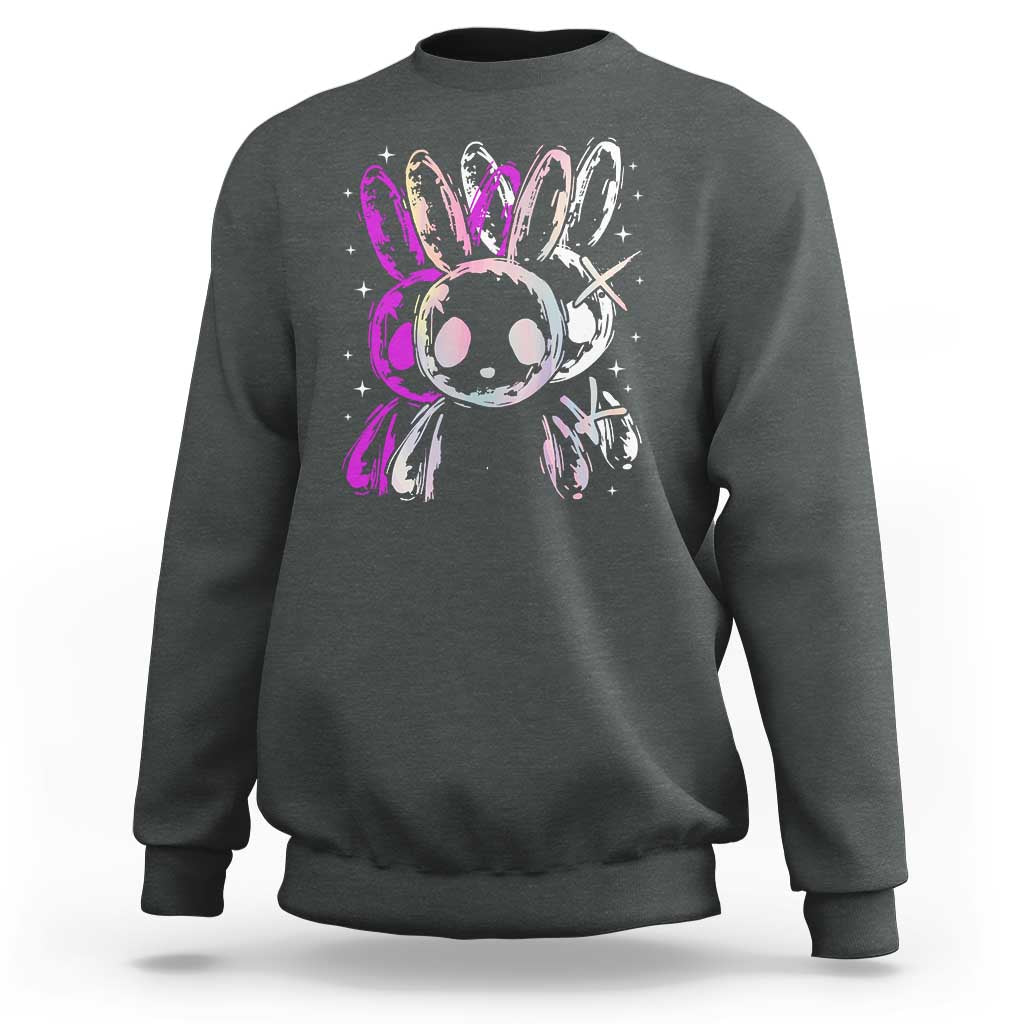 Horror Cute Bunny Rabbit Sweatshirt Horror Aesthetic - Wonder Print Shop