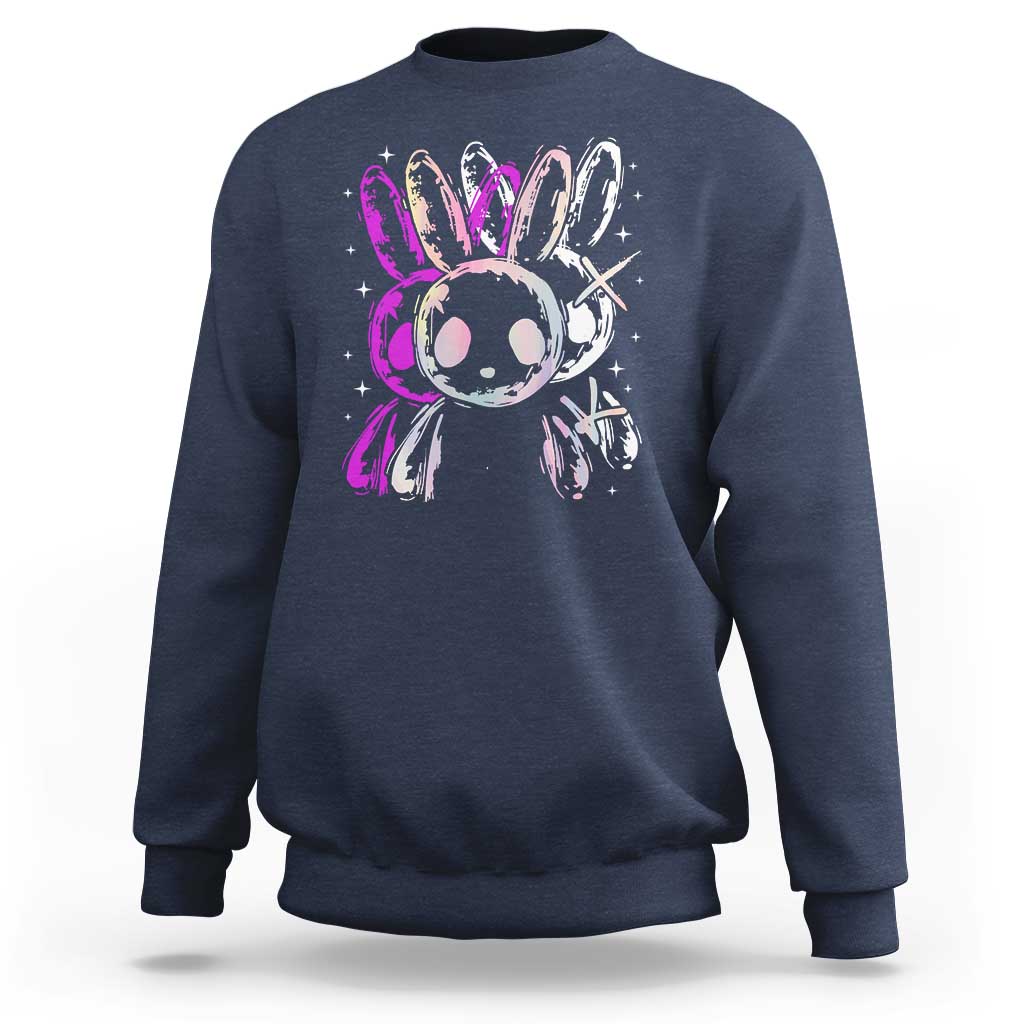 Horror Cute Bunny Rabbit Sweatshirt Horror Aesthetic - Wonder Print Shop
