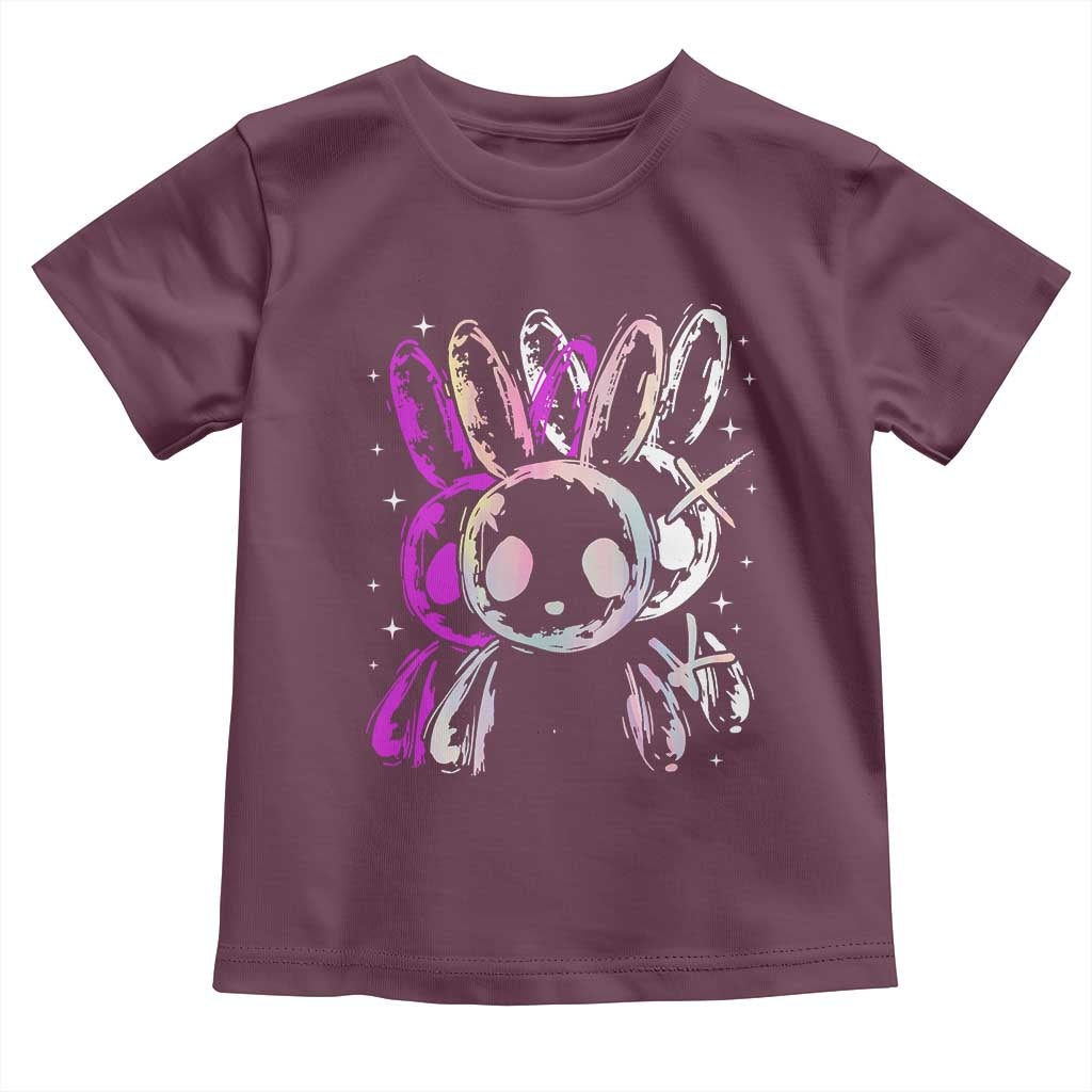Horror Cute Bunny Rabbit Toddler T Shirt Horror Aesthetic - Wonder Print Shop