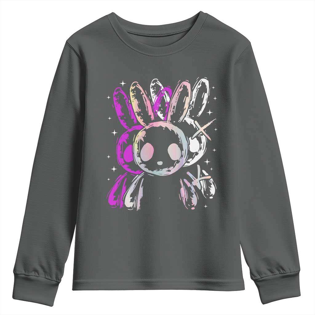 Horror Cute Bunny Rabbit Youth Sweatshirt Horror Aesthetic - Wonder Print Shop