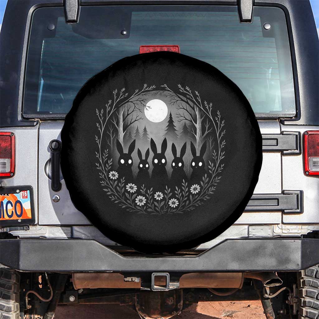Creepy Cute Bunny Rabbits Spare Tire Cover Dark Horror Aesthetic - Wonder Print Shop
