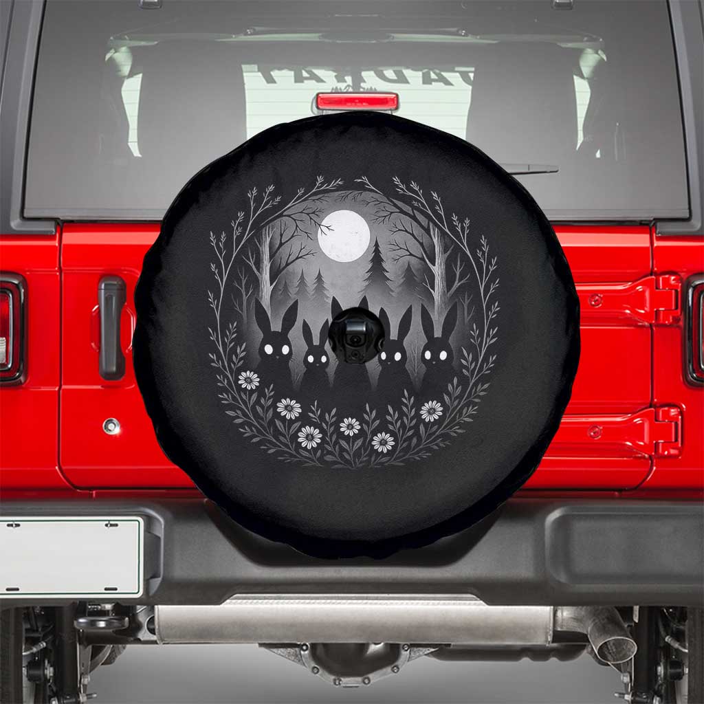 Creepy Cute Bunny Rabbits Spare Tire Cover Dark Horror Aesthetic - Wonder Print Shop