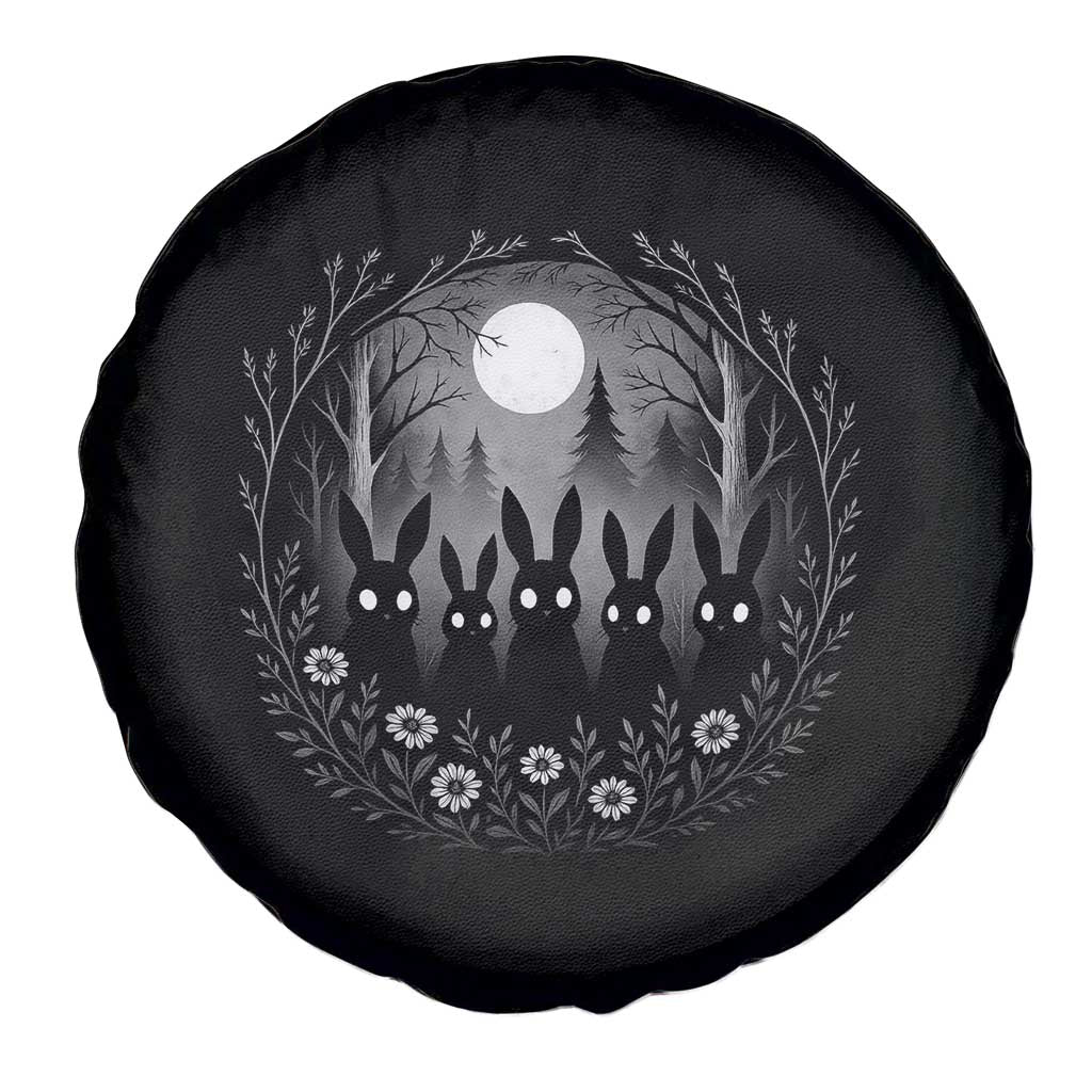 Creepy Cute Bunny Rabbits Spare Tire Cover Dark Horror Aesthetic - Wonder Print Shop