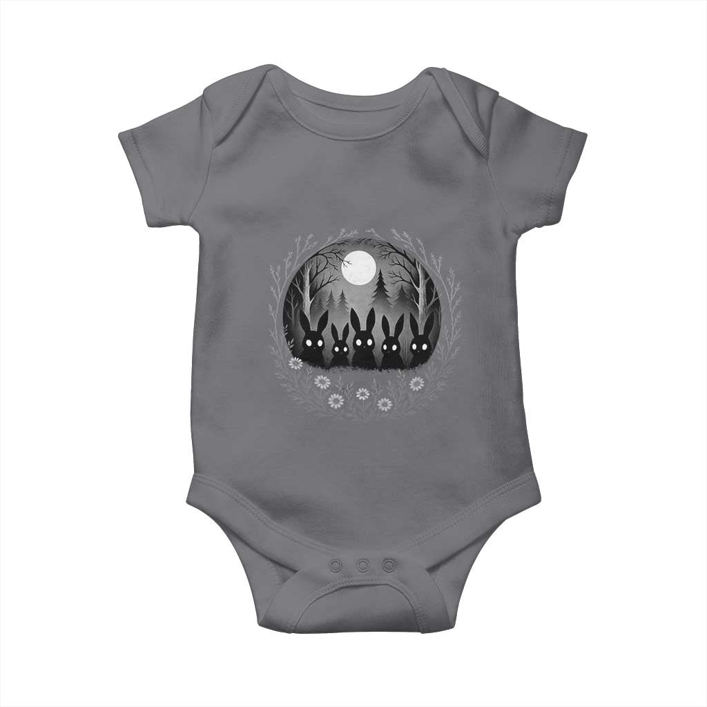 Creepy Cute Bunny Rabbits Baby Onesie Dark Horror Aesthetic - Wonder Print Shop