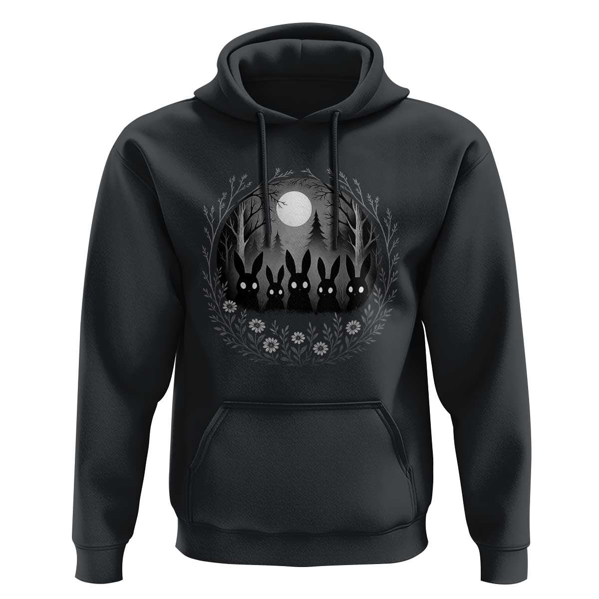 Creepy Cute Bunny Rabbits Hoodie Dark Horror Aesthetic - Wonder Print Shop