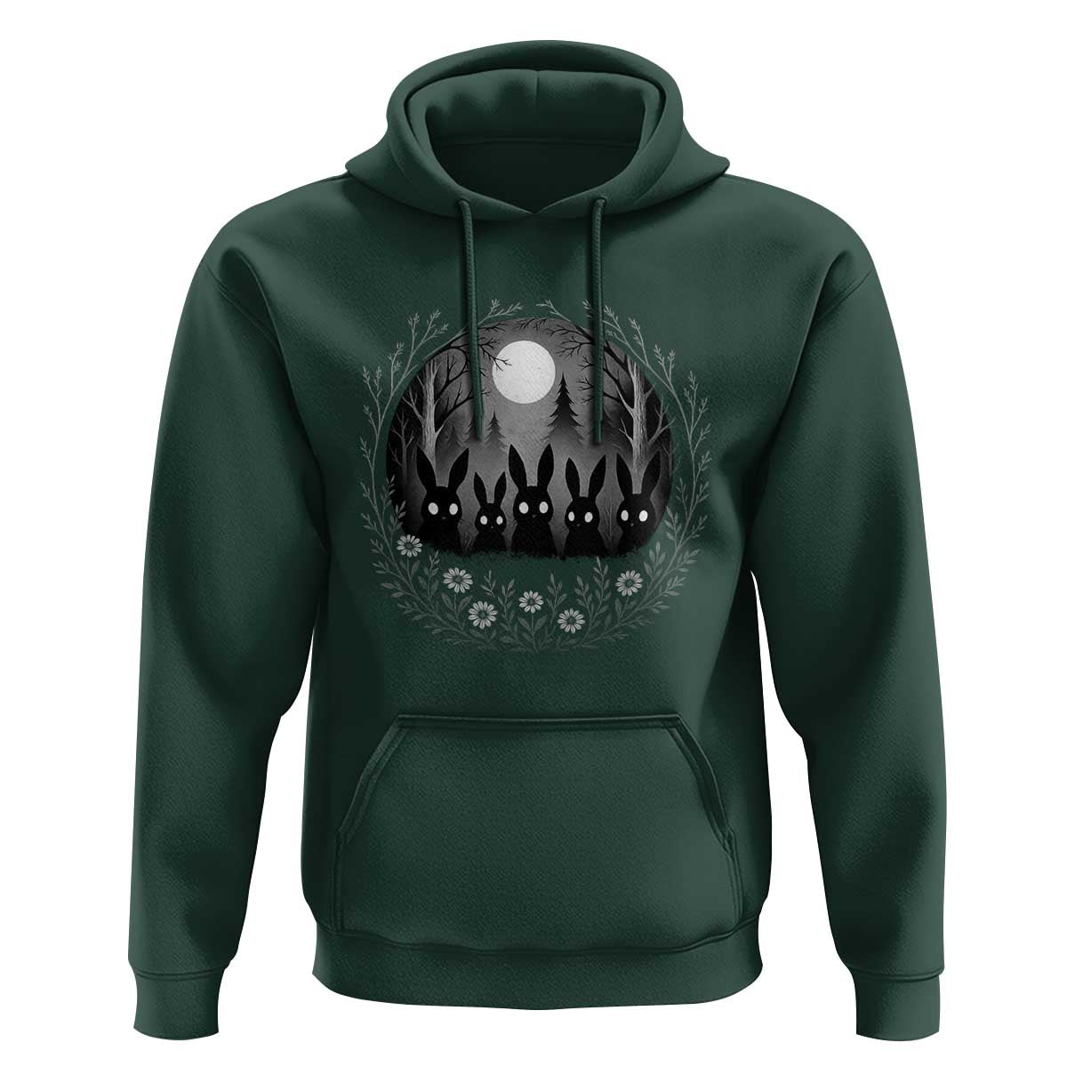 Creepy Cute Bunny Rabbits Hoodie Dark Horror Aesthetic - Wonder Print Shop
