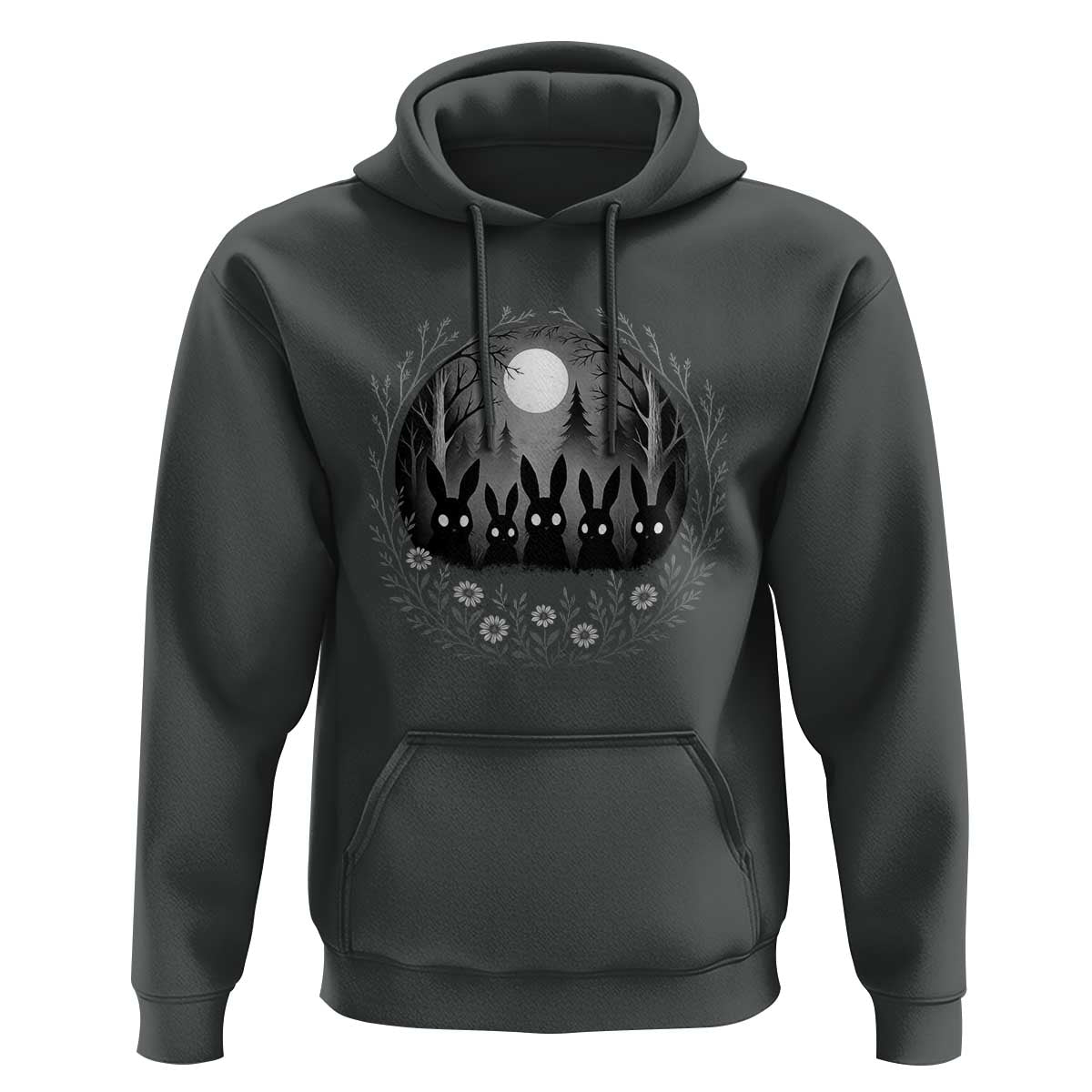 Creepy Cute Bunny Rabbits Hoodie Dark Horror Aesthetic - Wonder Print Shop