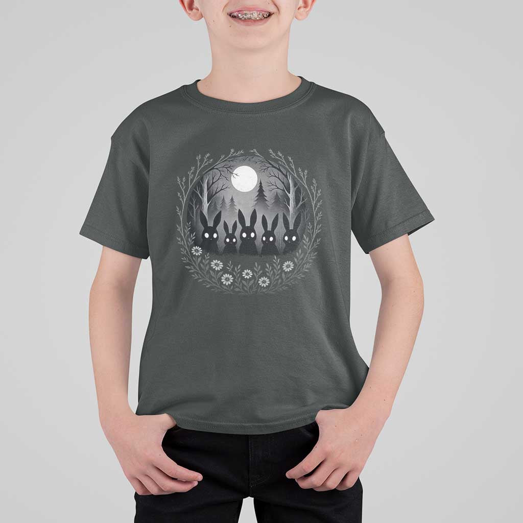 Creepy Cute Bunny Rabbits T Shirt For Kid Dark Horror Aesthetic - Wonder Print Shop