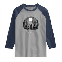 Creepy Cute Bunny Rabbits Raglan Shirt Dark Horror Aesthetic - Wonder Print Shop