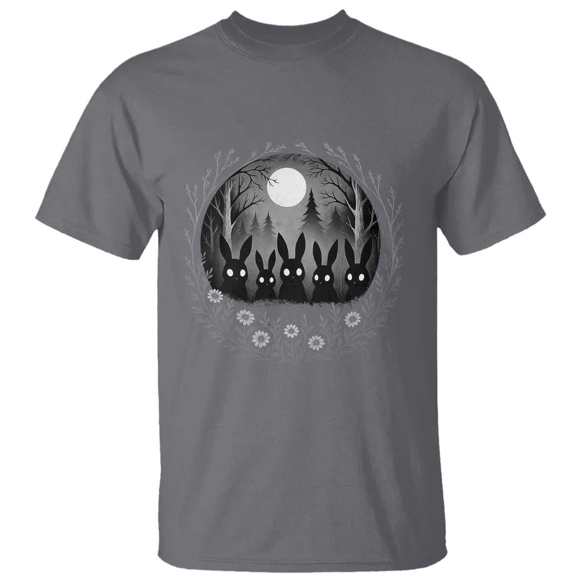 Creepy Cute Bunny Rabbits T Shirt Dark Horror Aesthetic - Wonder Print Shop