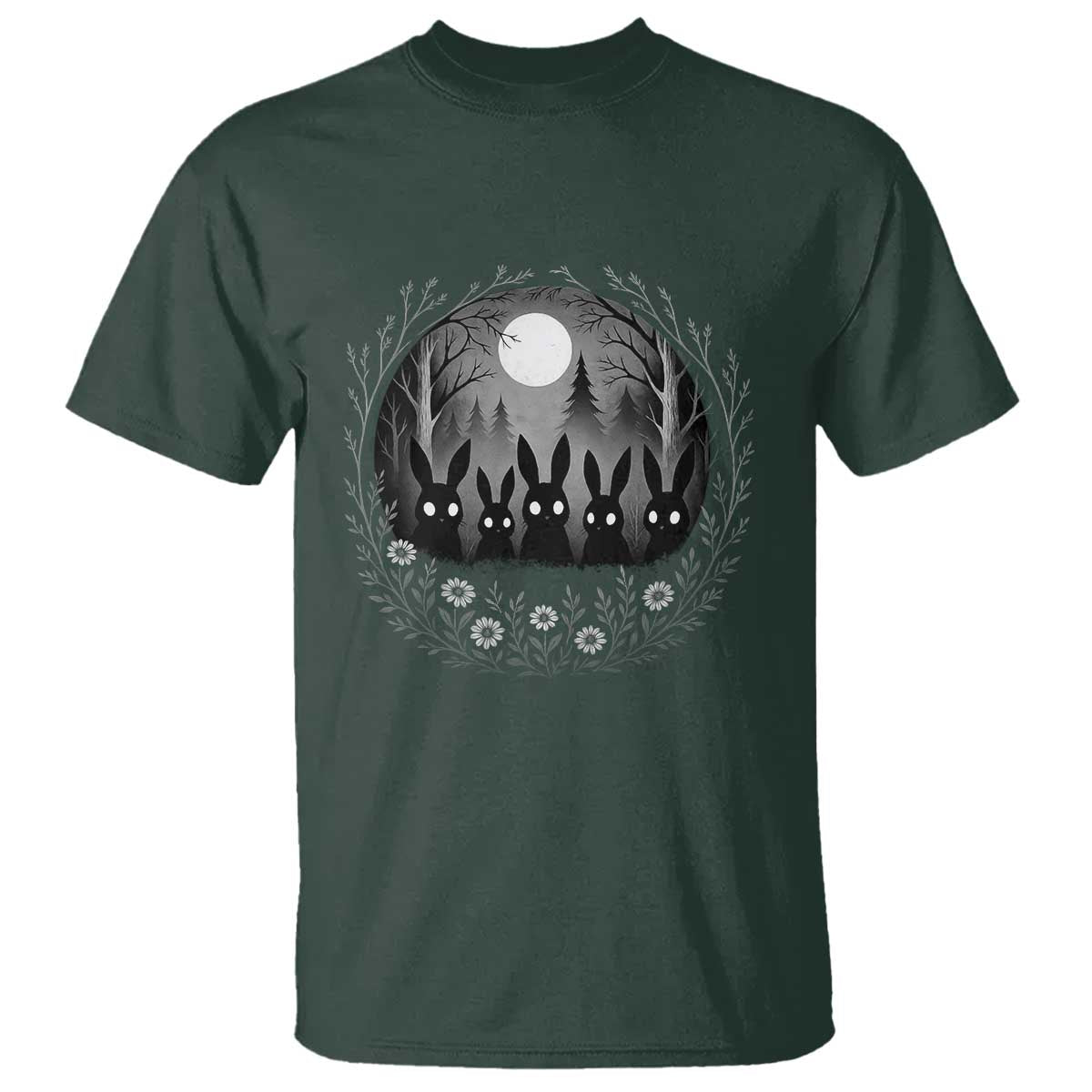 Creepy Cute Bunny Rabbits T Shirt Dark Horror Aesthetic - Wonder Print Shop