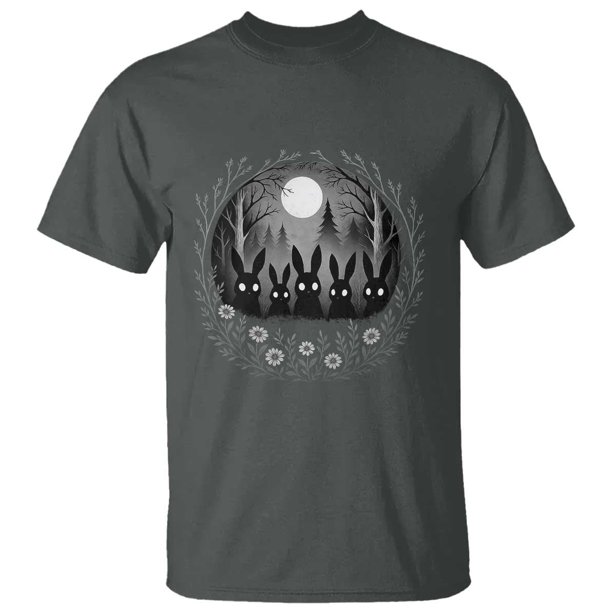 Creepy Cute Bunny Rabbits T Shirt Dark Horror Aesthetic - Wonder Print Shop