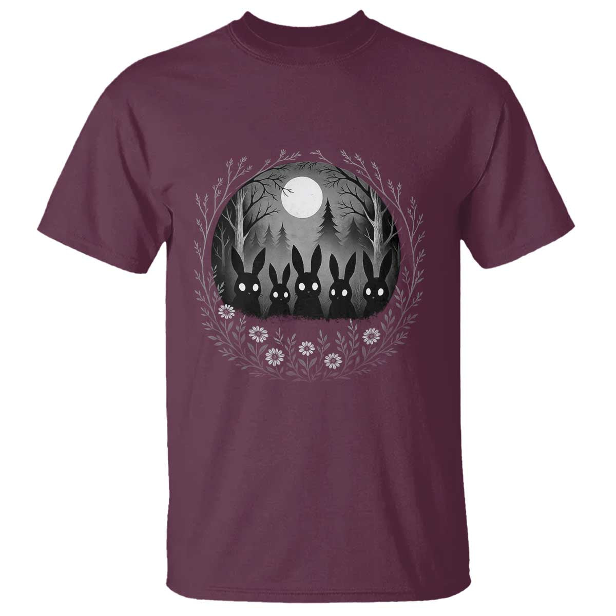 Creepy Cute Bunny Rabbits T Shirt Dark Horror Aesthetic - Wonder Print Shop