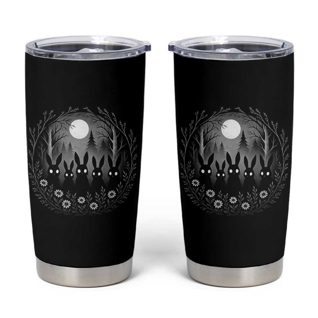 Creepy Cute Bunny Rabbits Tumbler Cup Dark Horror Aesthetic