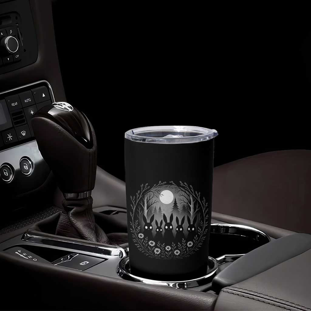 Creepy Cute Bunny Rabbits Tumbler Cup Dark Horror Aesthetic