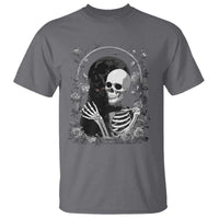 Funny Full Moon Horror Art T Shirt Skeleton Hug Maine Coon Cat - Wonder Print Shop