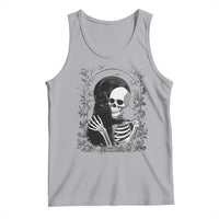 Funny Full Moon Horror Art Tank Top Skeleton Hug Maine Coon Cat - Wonder Print Shop