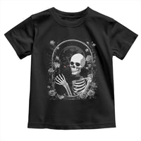 Funny Full Moon Horror Art Toddler T Shirt Skeleton Hug Maine Coon Cat - Wonder Print Shop