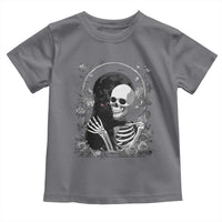 Funny Full Moon Horror Art Toddler T Shirt Skeleton Hug Maine Coon Cat - Wonder Print Shop