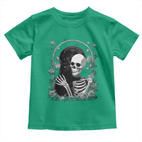 Funny Full Moon Horror Art Toddler T Shirt Skeleton Hug Maine Coon Cat - Wonder Print Shop