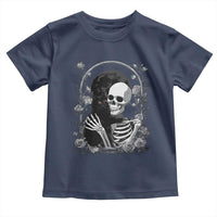 Funny Full Moon Horror Art Toddler T Shirt Skeleton Hug Maine Coon Cat - Wonder Print Shop
